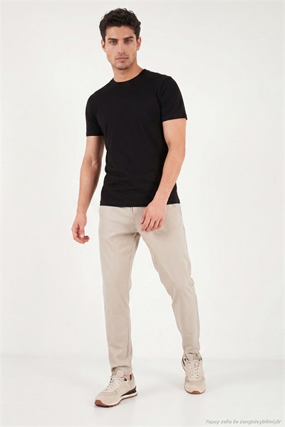 Slim Fit Normal Bel Boru Paça Denim Pantolon Erkek Kot Pantolon 5545C82MILANO BEJ