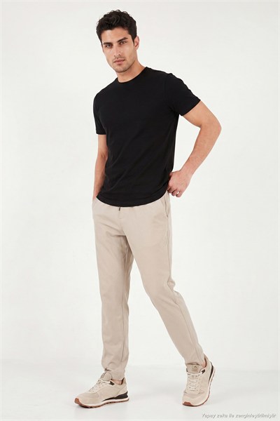 Slim Fit Normal Bel Boru Paça Denim Pantolon Erkek Kot Pantolon 5545C82MILANO BEJ