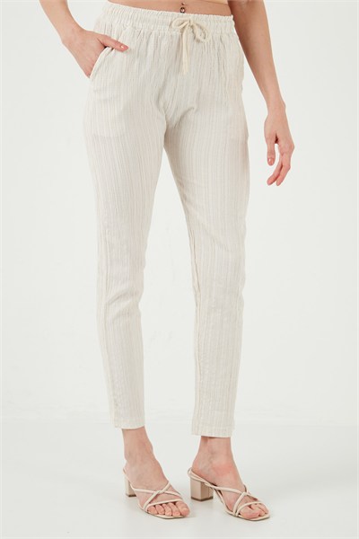 Slim Fit Normal Bel Cepli Kadın Pantolon 5865297 TAŞ
