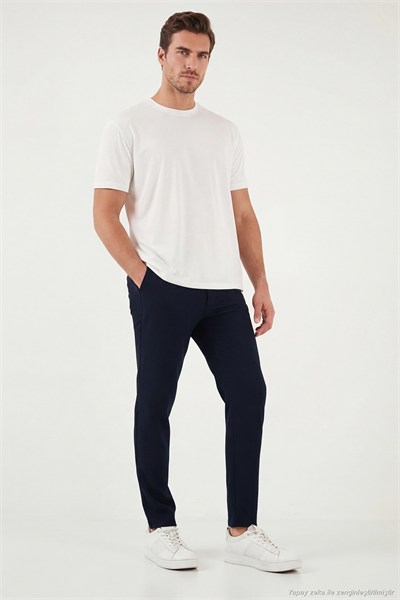 Slim Fit Normal Bel Daralan Paça Erkek Pantolon 6843660 LACİVERT