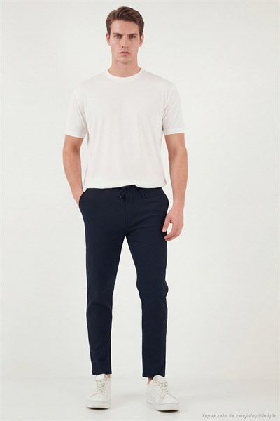 Slim Fit Normal Bel Daralan Paça Erkek Pantolon 6841483 LACİVERT