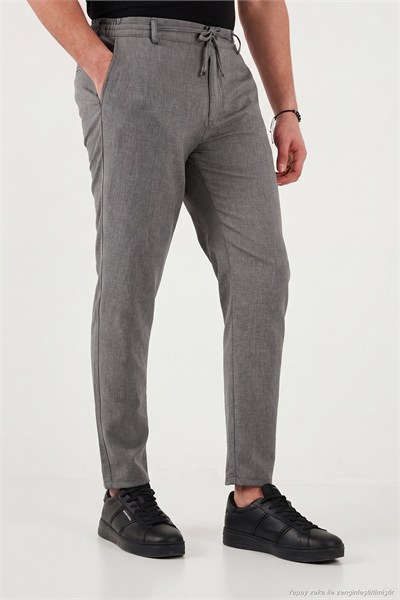 Slim Fit Normal Bel Daralan Paça Erkek Pantolon 6843649 GRİ