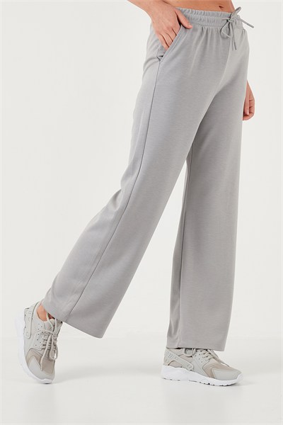 Streç Bol Paça Regular Fit OYSHO Kumaş Kadın Eşofman Altı 5865881 GRİ