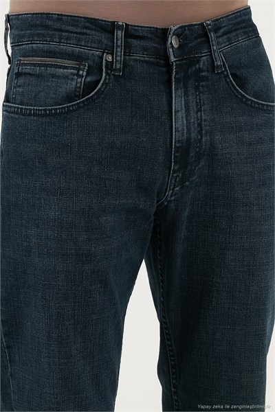 Streç Pamuklu Comfort Fit Yüksek Bel Boru Paça Jeans Erkek Kot Pantolon 4412C26TEXAS MAVİ