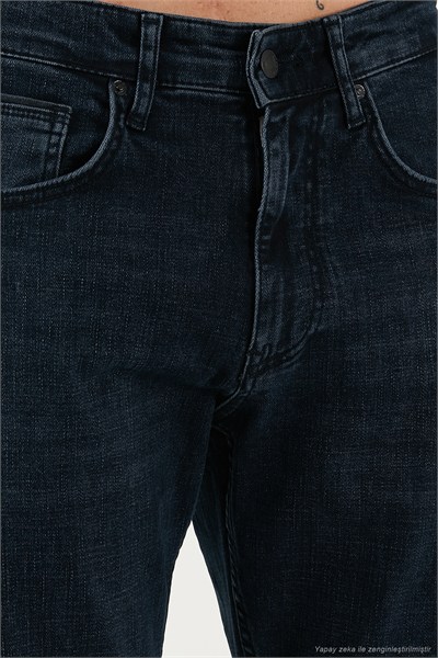 Streç Pamuklu Comfort Fit Yüksek Bel Boru Paça Jeans Erkek Kot Pantolon 4412C27TEXAS LACİVERT