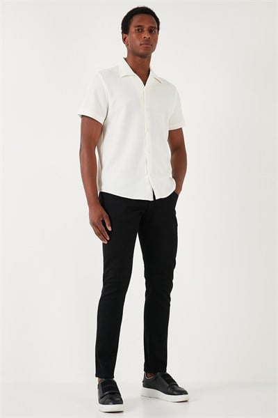 Streç Pamuklu Slim Fit Normal Bel Dar Paça Jeans Erkek Kot Pantolon 1120S01NAPOLI SİYAH