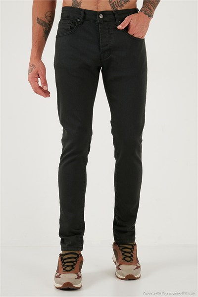 Streç Pamuklu Slim Fit Normal Bel Dar Paça Jeans Erkek Kot Pantolon 1115C24NAPOLI NEFTİ