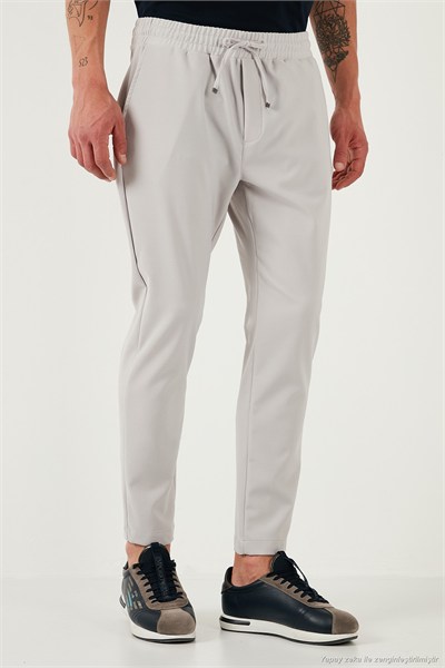 Streç Regular Fit Normal Bel Düz Paça Jogger Erkek Pantolon CF25617953 GRİ