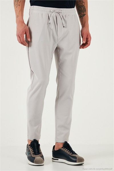 Streç Regular Fit Normal Bel Düz Paça Jogger Erkek Pantolon CF25617953 GRİ