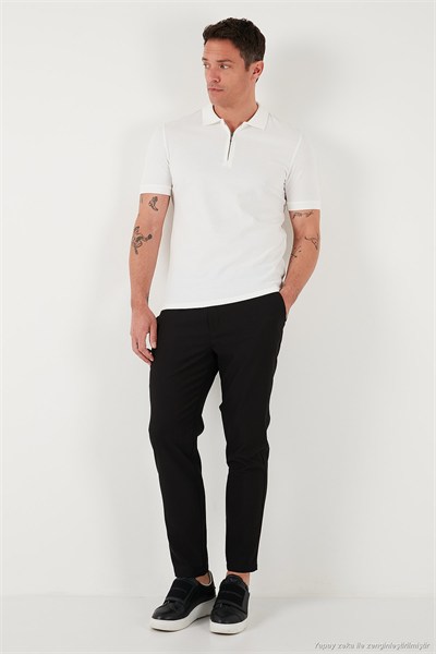 Streç Regular Fit Normal Bel Düz Paça Jogger Erkek Pantolon CF25617953 SİYAH