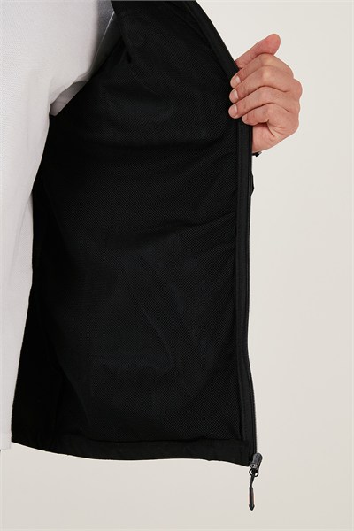 Su İtici Slim Fit Dik Yaka Softshell İnce Erkek Mont 649003 SİYAH