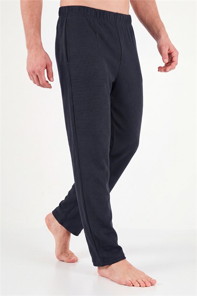 Ultra Soft Minimal Nakışlı Uzun Kollu Erkek Pijama Takımı 6575009 LACİVERT