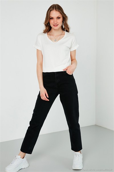 V Yaka Relaxed Fit Yırtmaç Detaylı 2li Paket Kadın Bluz 5862000S2 EKRU-FUŞYA