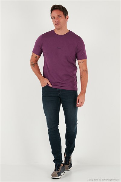 Yazı Detaylı Pamuklu Regular Fit Bisiklet Yaka Erkek T Shirt 59020203 MÜRDÜM