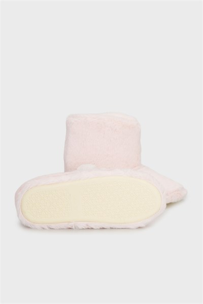 Yumuşak Dokulu Peluş Ponponlu Kadın Panduf 6722003 PUDRA