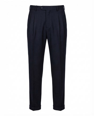 Alata Pleated Pants Navy