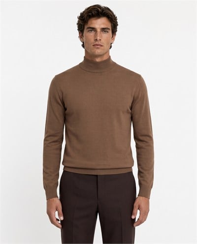 Full Fisherman Sweater Camel