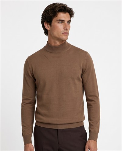 Full Fisherman Sweater Camel