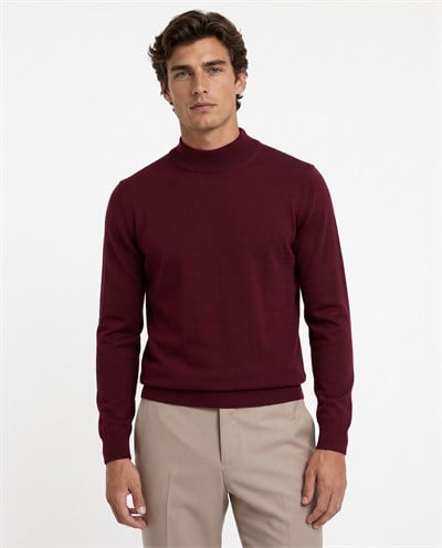 Full Fisherman Sweater Burgundy