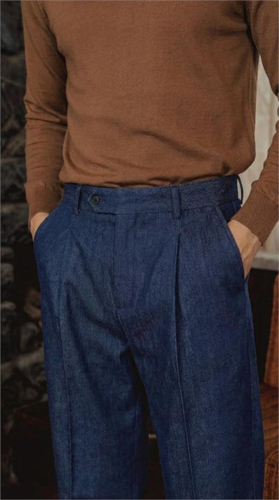 Americano Modern Fit Pants Navy