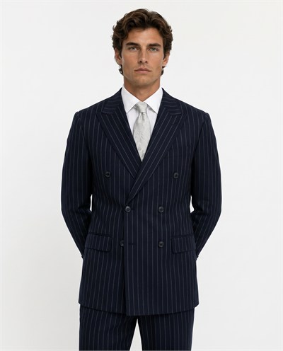 Argent Light  Wrap-Style Suit Dark Navyblue