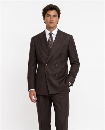 Sandy  Cross-Over Suit Brown