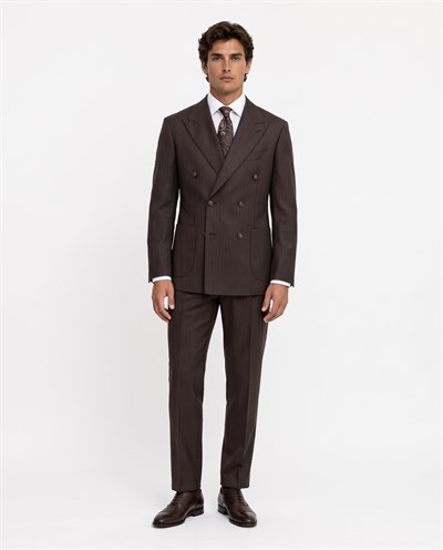 Sandy  Cross-Over Suit Brown