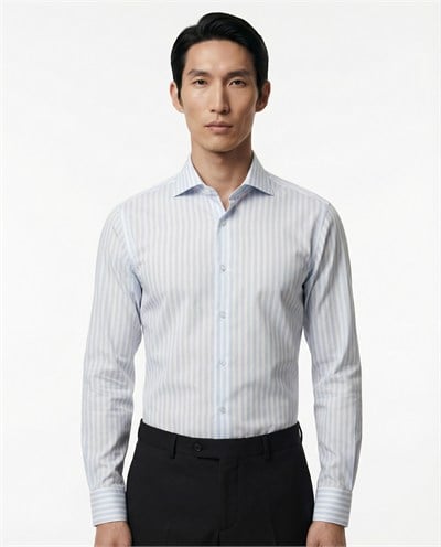 Bari Italian-Collar Shirt Blue