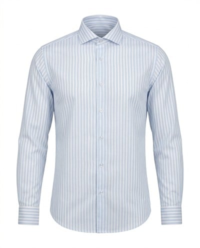 Bari Italian-Collar Shirt Blue