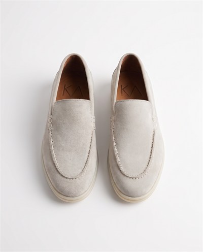 Monk Loafer Shoes Bej Suede