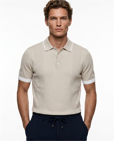 Bellagio Polo Triko T-Shirt Bej