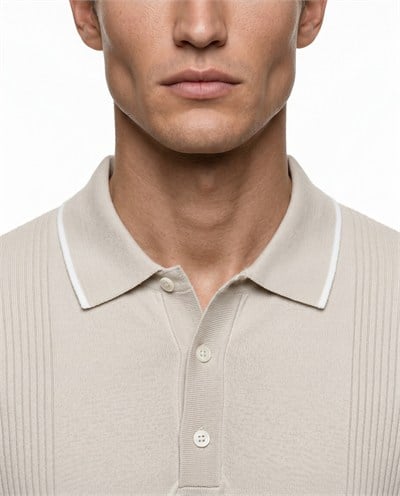 Bellagio Polo Knit T-Shirt Bej