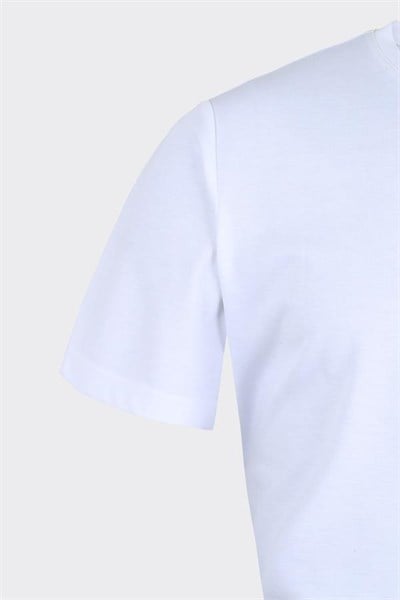 Bis.Yaka K.Kol T-Shirt Beyaz