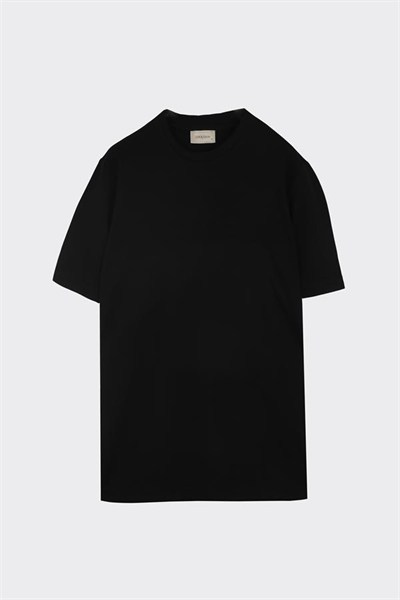 Crew Neck Short Sleeve T-Shirt Black