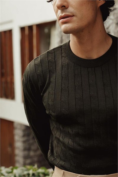 Full Fisherman Sweater Khaki