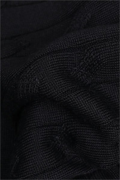Full Fisherman Sweater Black