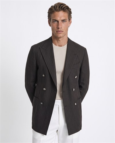 Chester Cross-Front Jacket Brown
