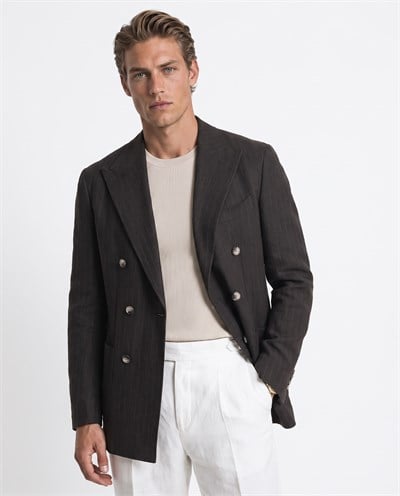 Chester Cross-Front Jacket Brown