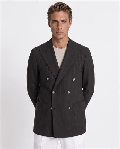 Chester Cross-Front Jacket Brown