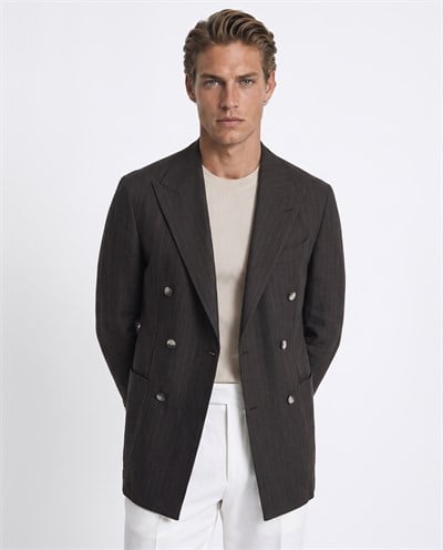 Chester Cross-Front Jacket Brown