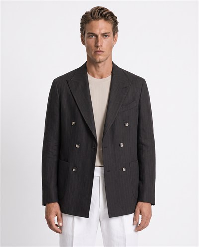Chester Cross-Front Jacket Brown