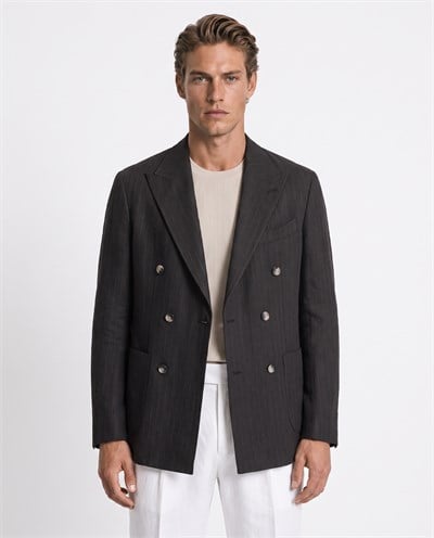 Chester Cross-Front Jacket Brown
