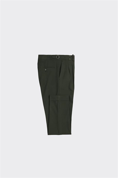 Double-Pleated Pants Khaki