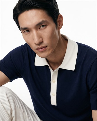 Core Knit Triko T-Shirt Navy