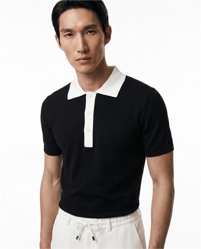 Core Knit Triko T-Shirt Siyah