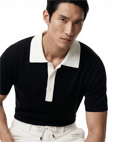 Core Knit Triko T-Shirt Siyah