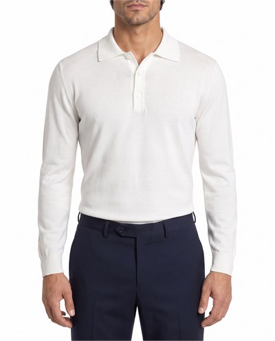 Cortado Polo Yaka Triko Ekru