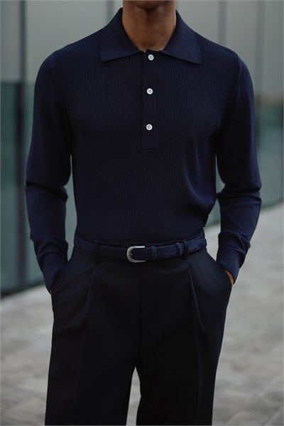 Full Fisherman Sweater Navy