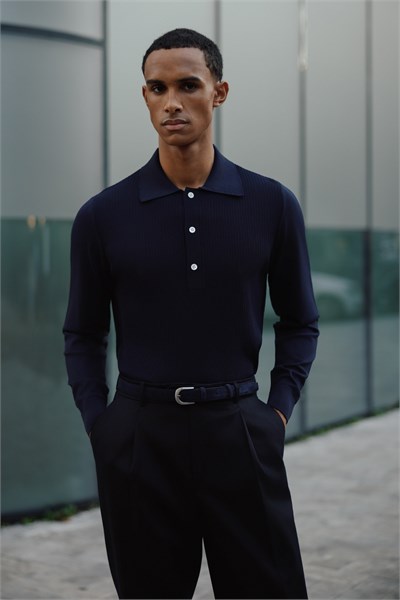 Full Fisherman Sweater Navy