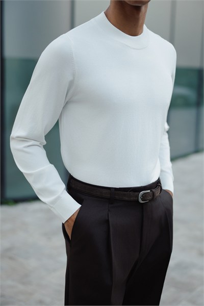 Full Fisherman Sweater Ecru